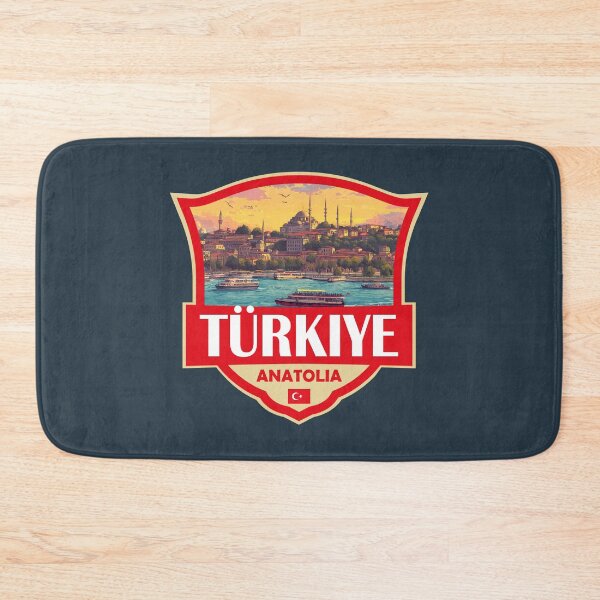 Item preview, Turkey Turkiye Illustration Retro Badge designed and sold by KrisSidDesigns.