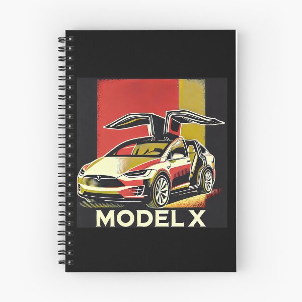 Item preview, Diseño estilo plano del SUV eléctrico Tesla Model X | Gráfico para entusiastas de los vehículos eléctricos designed and sold by TEEJAMBOREE.
