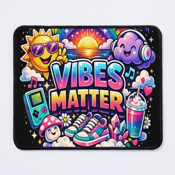 Item preview, Vibes matter colorful retro asthetic design designed and sold by urbanshop7.