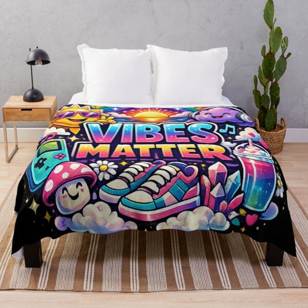 Item preview, Vibes matter colorful retro asthetic design designed and sold by urbanshop7.