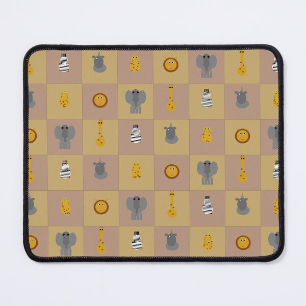Item preview, African Safari Animals Pattern Lion Elephant Giraffe Art  designed and sold by AfricanArtHub.