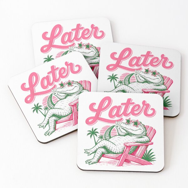 Item preview, Chill Alligator Relaxing On Beach Chair Later Retro Synthwave Vaporwave Sun designed and sold by VedaSeraphina.