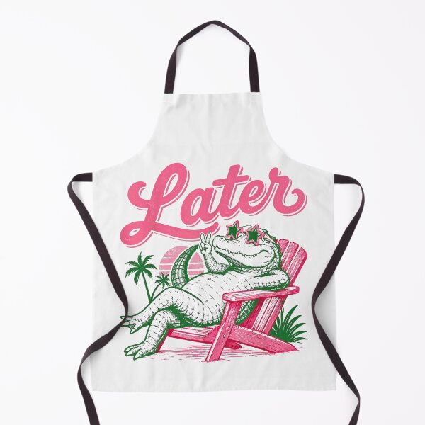 Item preview, Chill Alligator Relaxing On Beach Chair Later Retro Synthwave Vaporwave Sun designed and sold by VedaSeraphina.