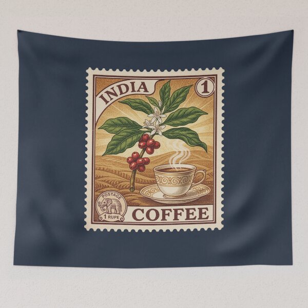 Item preview, Vintage India Coffee Plant Postage Stamp Art designed and sold by d247.