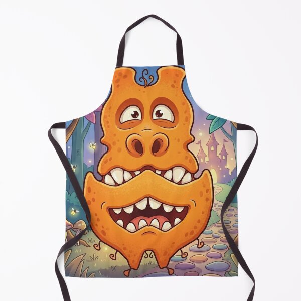 Item preview, Toothy Orange Monster in Forest designed and sold by AirCrayons27.