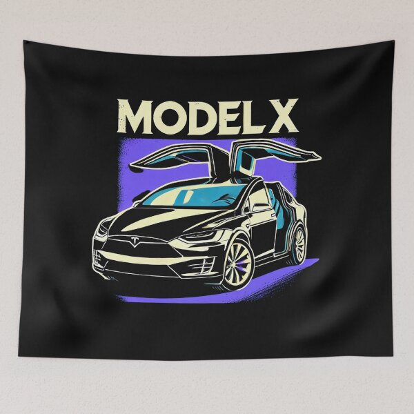 Item preview, Tesla Model X Electric SUV Blueprint Style Design | EV Enthusiast Graphic designed and sold by TEEJAMBOREE.