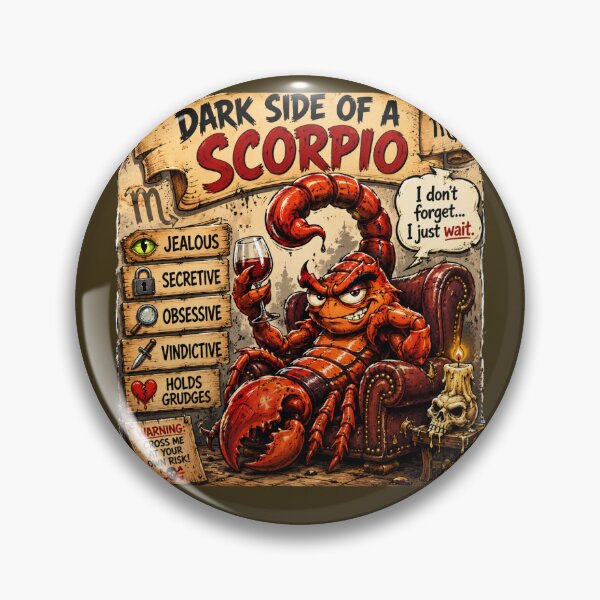 Item preview, Dark Side of a Scorpio: Five Dark Traits Tee designed and sold by TheThriftyBrit.