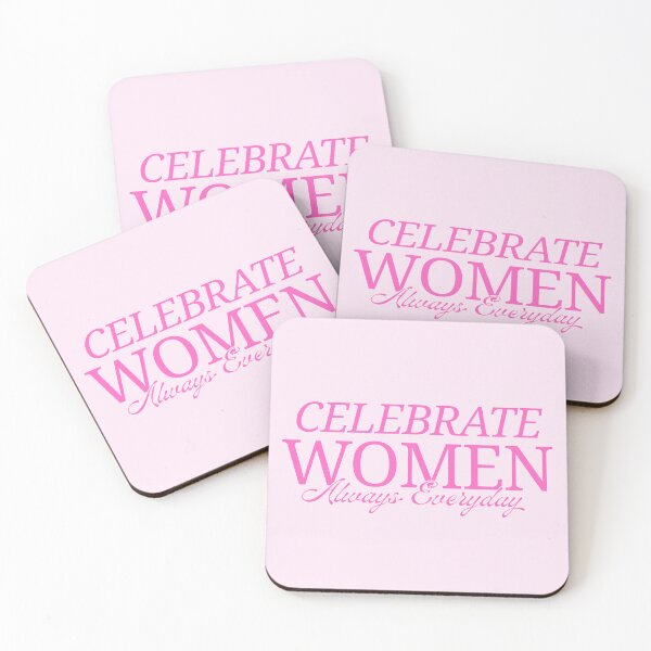 Item preview, CELEBRATE WOMEN Everyday Always Pink Typography Feminist Aesthetic Quote Design Modern Statement Print designed and sold by KleanGirlAesthetics.