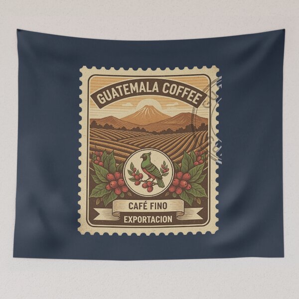 Item preview, Guatemala Coffee Vintage Stamp Quetzal Bird designed and sold by d247.