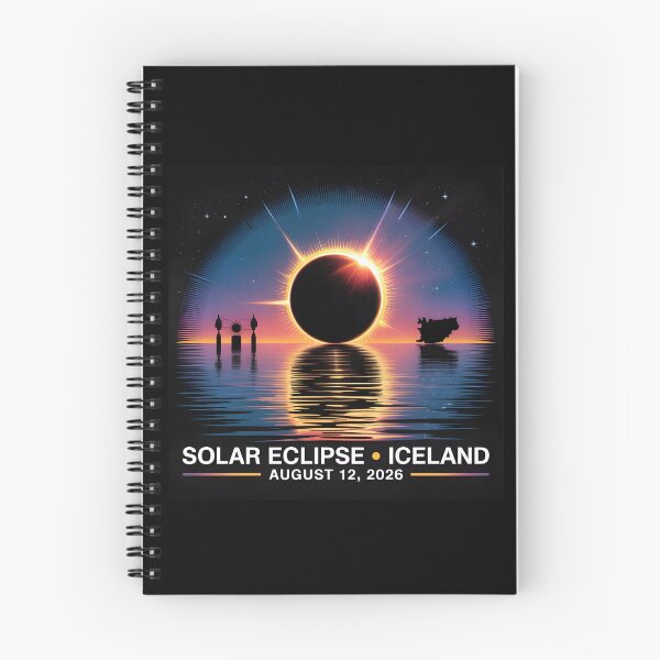 Item preview, Total Eclipse 2026 Sea Sky and Solar Eclipse on August 12 designed and sold by Redgiant87x.