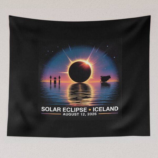 Item preview, Total Eclipse 2026 Sea Sky and Solar Eclipse on August 12 designed and sold by Redgiant87x.
