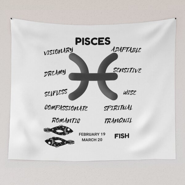 Item preview, Pisces Zodiac Sign Astrology Symbol Fish Horoscope (Light Version) designed and sold by ZODIARA.