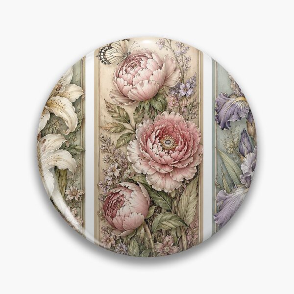 Item preview, Vintage Botanical Flower Panels designed and sold by PetalGarden.