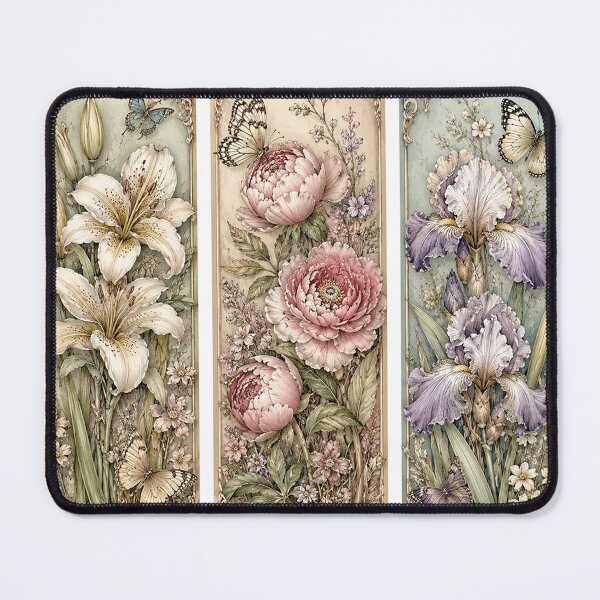 Item preview, Vintage Botanical Flower Panels designed and sold by PetalGarden.