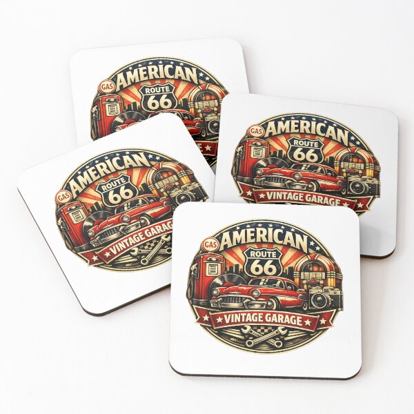 Item preview, American Vintage Garage – Route66 Classic Design designed and sold by AstraDrip Studio.