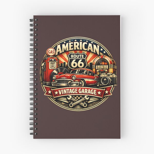 Item preview, American Vintage Garage – Route66 Classic Design designed and sold by AstraDrip Studio.