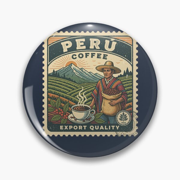 Item preview, Peru Coffee Vintage Farmer Mountain Landscape designed and sold by d247.