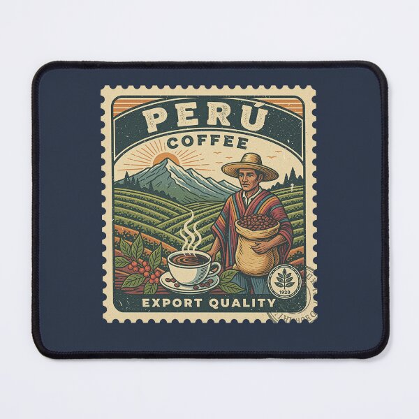Item preview, Peru Coffee Vintage Farmer Mountain Landscape designed and sold by d247.