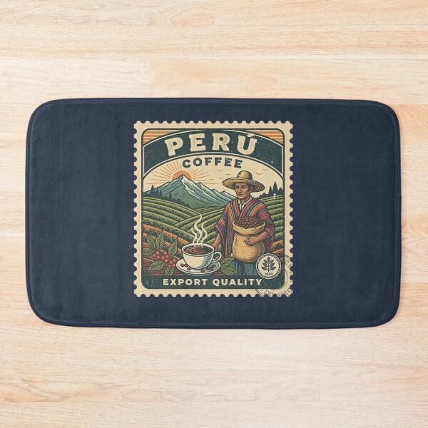 Item preview, Peru Coffee Vintage Farmer Mountain Landscape designed and sold by d247.