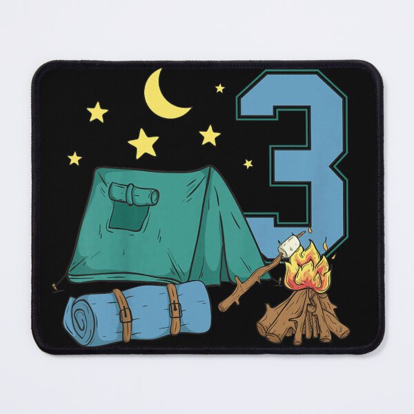 Item preview, Camping Third Birthday Boy Girl Tent Campfire Night Sky Number Three designed and sold by Phil Ben.
