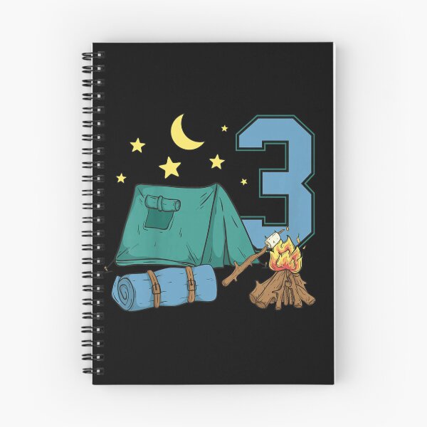 Item preview, Acampada Tercer cumpleaños Niño Niña Tienda de campaña Fogata Noche Cielo Número tres designed and sold by Phil Ben.