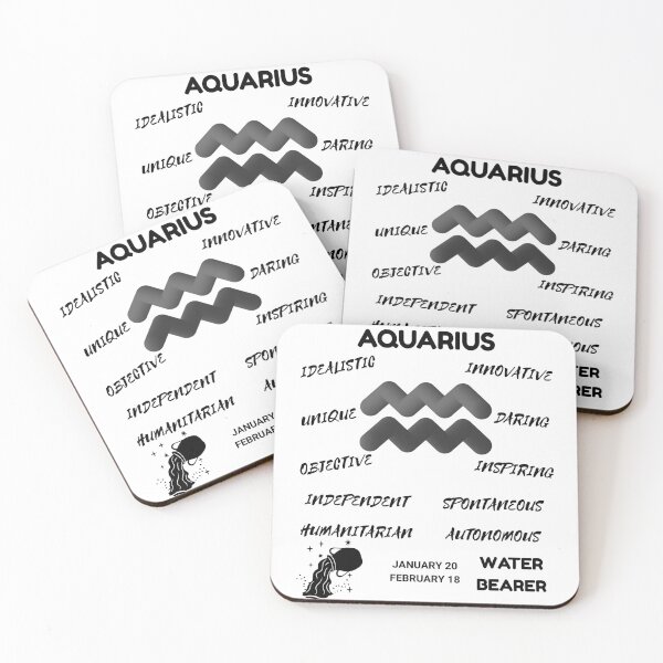 Item preview, Aquarius Zodiac Sign Astrology Symbol Water Bearer Horoscope (Light Version) designed and sold by ZODIARA.
