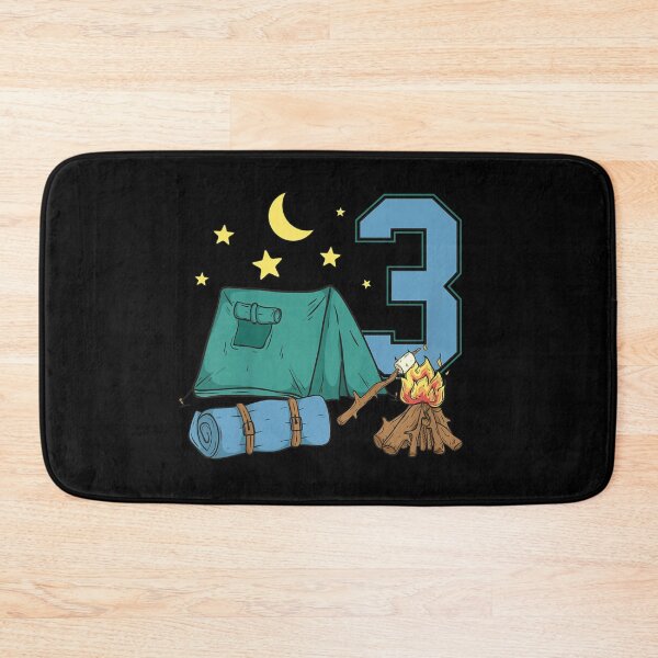 Item preview, Camping Third Birthday Boy Girl Tent Campfire Night Sky Number Three designed and sold by Phil Ben.