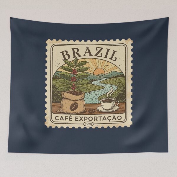 Item preview, Vintage Brazil Coffee Exportacao Stamp 1920 designed and sold by d247.