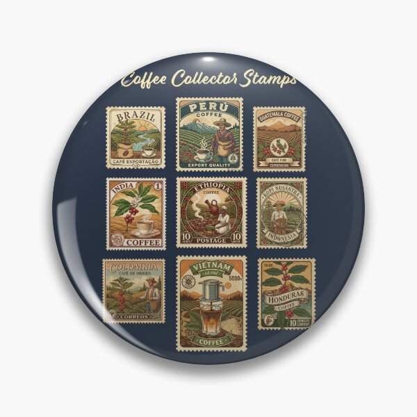 Item preview, Vintage World Coffee Origins Postage Stamps designed and sold by d247.