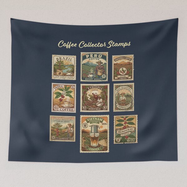 Item preview, Vintage World Coffee Origins Postage Stamps designed and sold by d247.