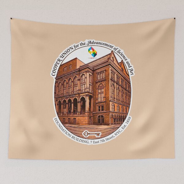 Item preview, Cooper Union Foundation Building - Antique Copper Etching Art designed and sold by EvergreenPark - Tee Studio.