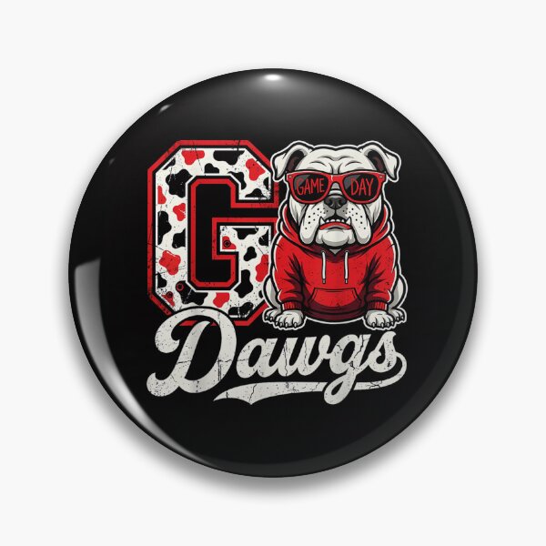 Item preview, Game Day Georgia Bulldogs Fan Red Hoodie Sunglasses Cow Pattern Art designed and sold by Phil Ben.