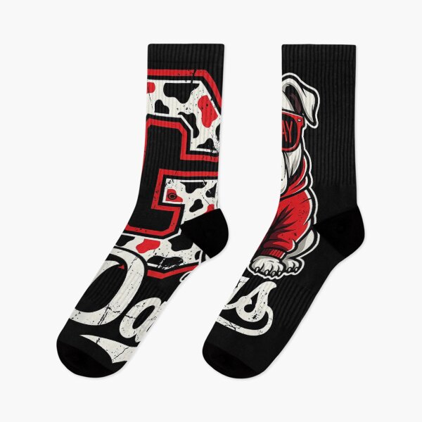 Item preview, Game Day Georgia Bulldogs Fan Red Hoodie Sunglasses Cow Pattern Art designed and sold by Phil Ben.