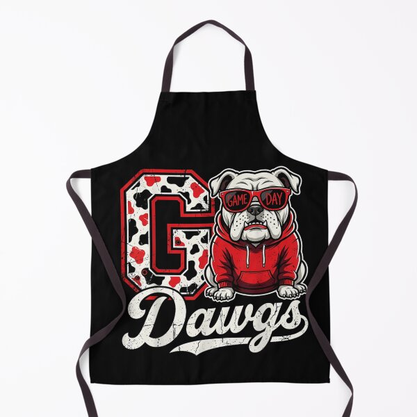 Item preview, Game Day Georgia Bulldogs Fan Red Hoodie Sunglasses Cow Pattern Art designed and sold by Phil Ben.