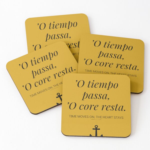 Item preview, ’O tiempo passa, ’o core resta” → Time moves on, the heart stays. designed and sold by MINGONIDESIGN.