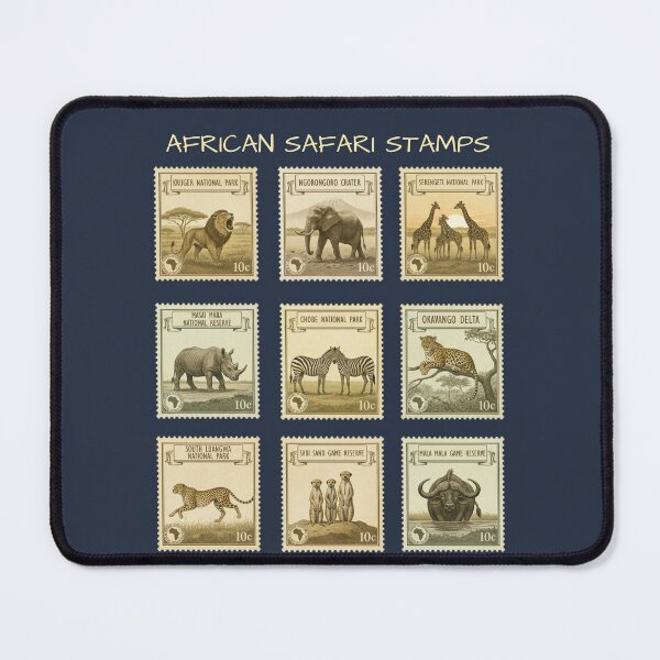 Item preview, Vintage African Safari Animals Postage Stamps designed and sold by d247.
