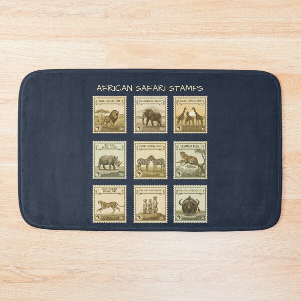 Item preview, Vintage African Safari Animals Postage Stamps designed and sold by d247.