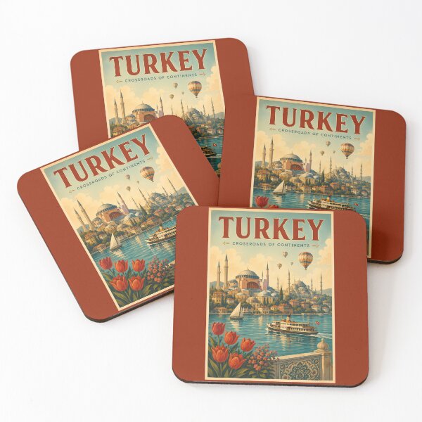 Item preview, Turkey Hagia Sophia Blue Mosque Illustration Travel Art Vintage designed and sold by KrisSidDesigns.
