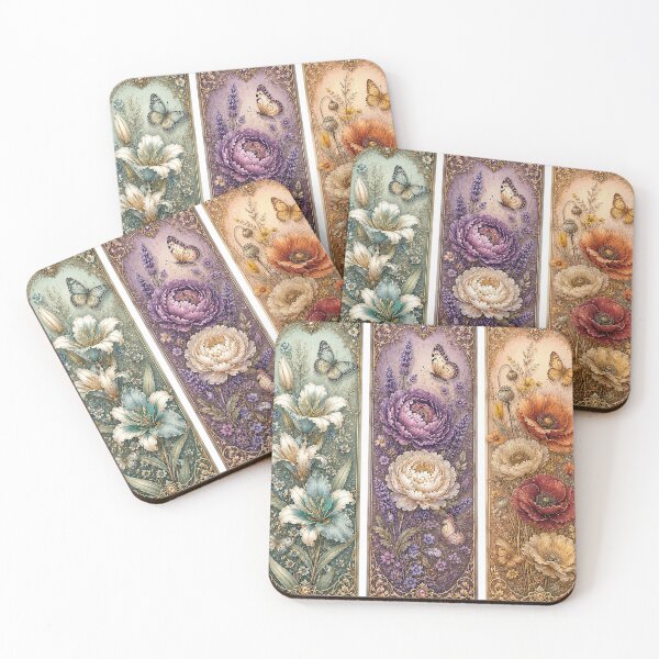 Item preview, Vintage Floral Bookmark Set designed and sold by PetalGarden.