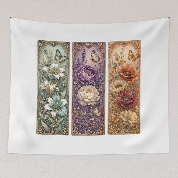 Item preview, Vintage Floral Bookmark Set designed and sold by PetalGarden.