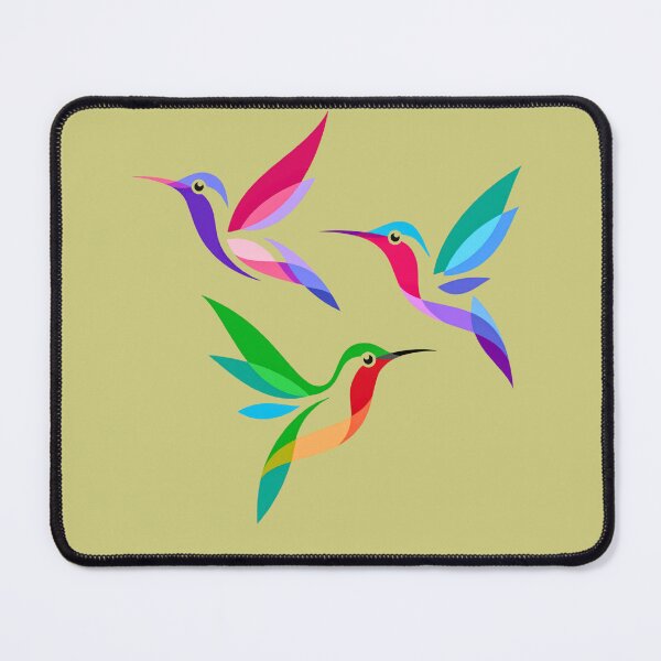Item preview, Minimalist Rainbow Hummingbirds - Colorful Geometric Bird Art designed and sold by TheSquirla.
