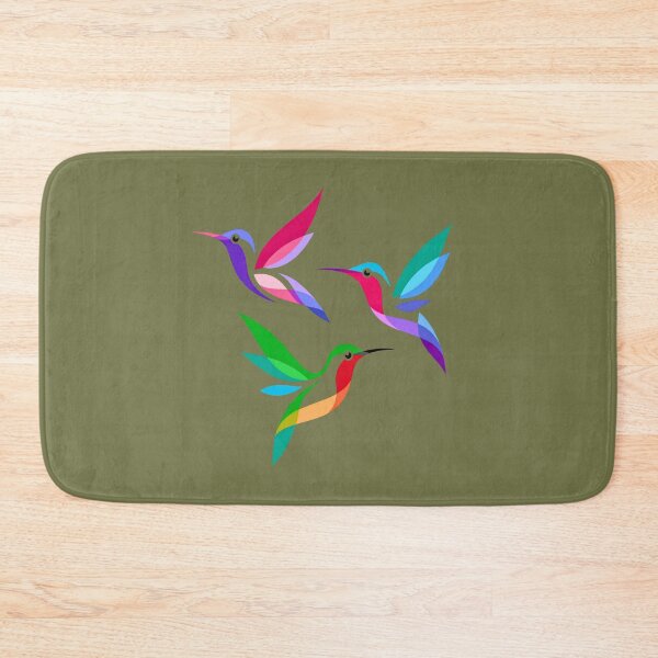 Item preview, Minimalist Rainbow Hummingbirds - Colorful Geometric Bird Art designed and sold by TheSquirla.