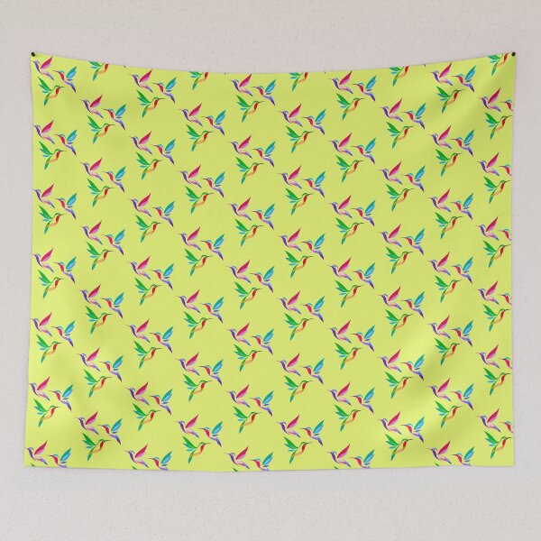 Item preview, Minimalist Rainbow Hummingbirds - Colorful Geometric Bird Art designed and sold by TheSquirla.