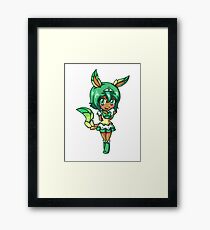 Leafeon Magical Girl Chibi Framed Print