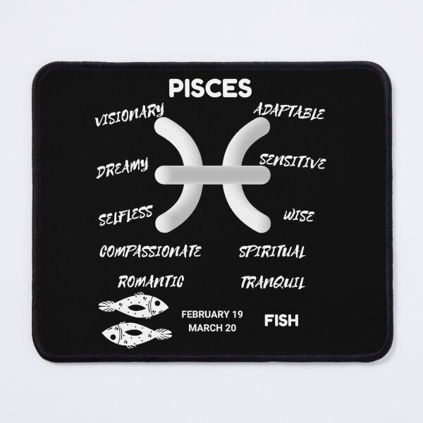 Item preview, Pisces Zodiac Sign Astrology Symbol Fish Horoscope (Dark Version) designed and sold by ZODIARA.