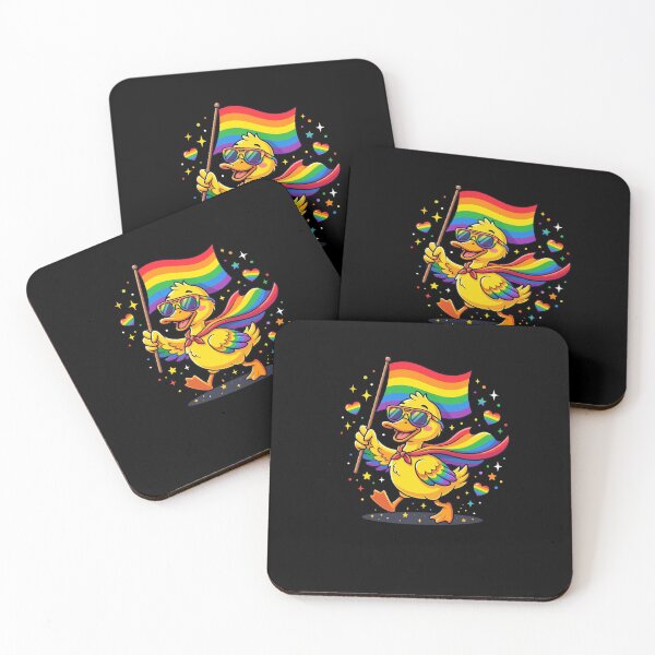 Item preview, Cute Rainbow Pride Duck Flag LGBTQ+ Supporter designed and sold by snowry.