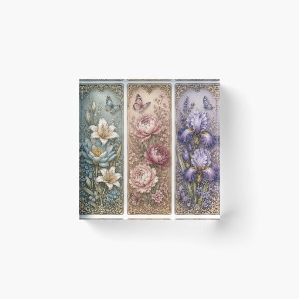 Item preview, Vintage Botanical Bookmark Trio designed and sold by PetalGarden.