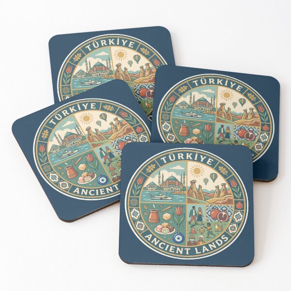 Item preview, Turkey Turkiye Culture Illustration Travel Art Badge designed and sold by KrisSidDesigns.