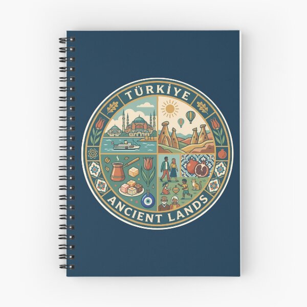Item preview, Turkey Turkiye Culture Illustration Travel Art Badge designed and sold by KrisSidDesigns.