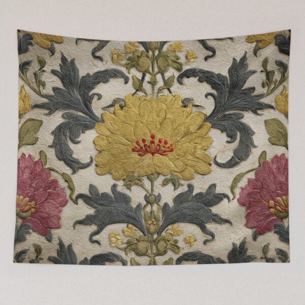 Item preview, Decoupage Vintage Damask Mystical Flowers Embroidery 1900 Victorian designed and sold by GrinGalore.